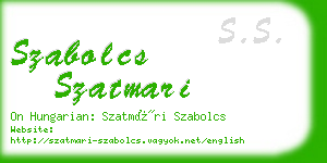 szabolcs szatmari business card